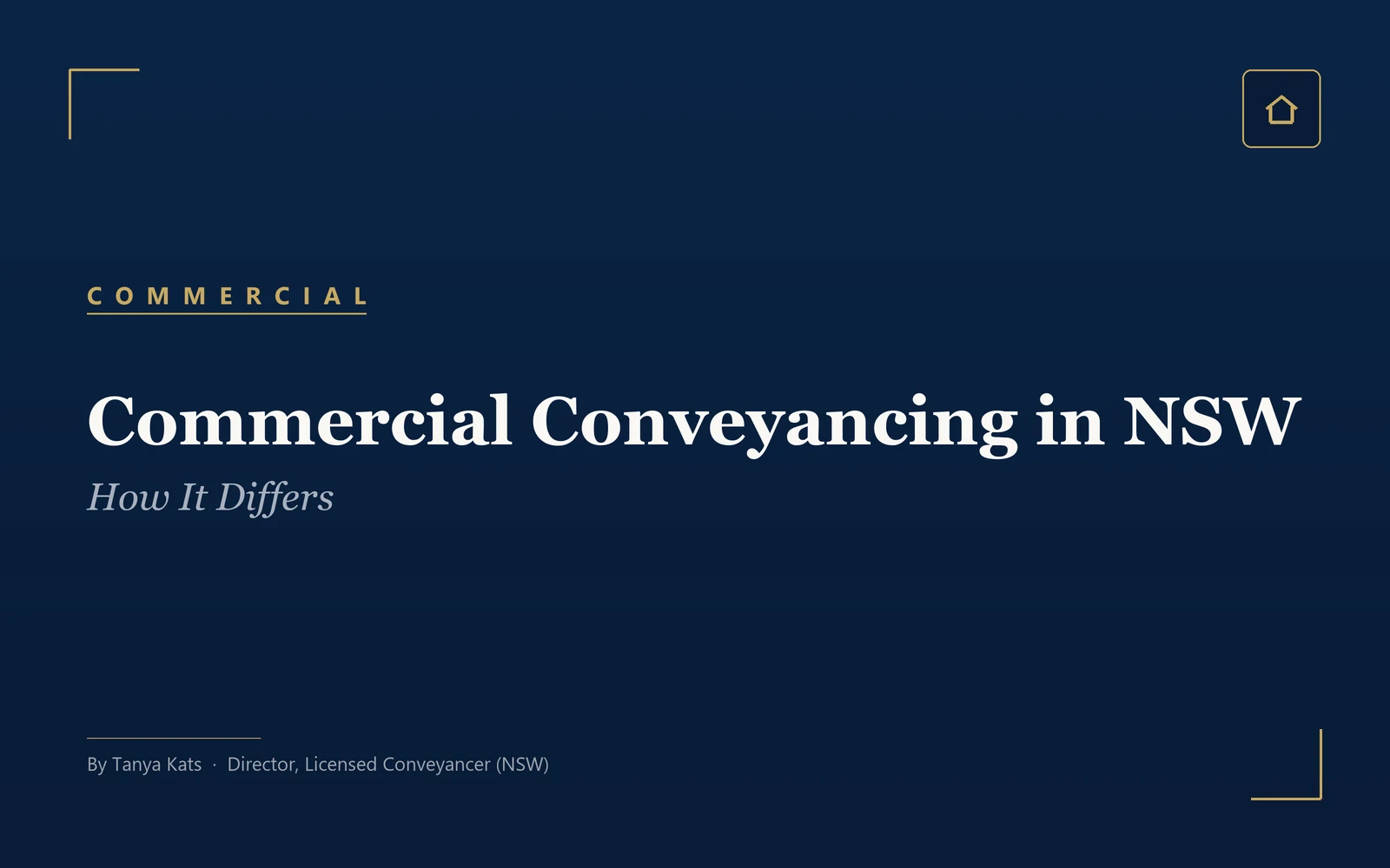 Commercial Conveyancing in NSW: How It Differs