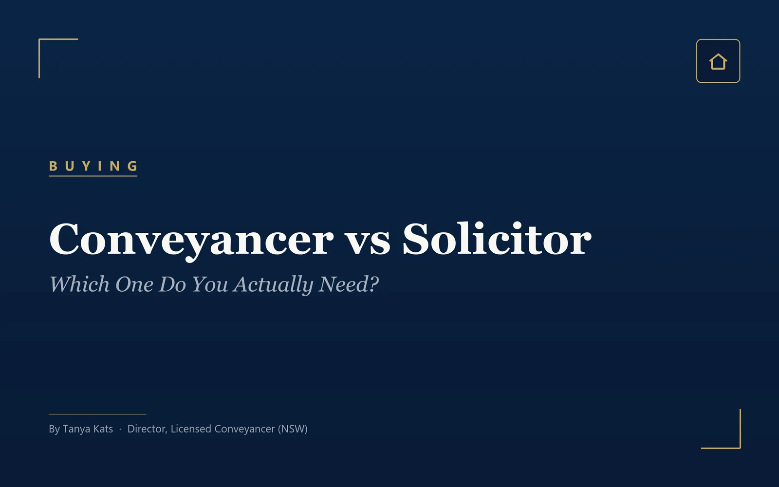 Conveyancer vs Solicitor: Which One Do You Actually Need?