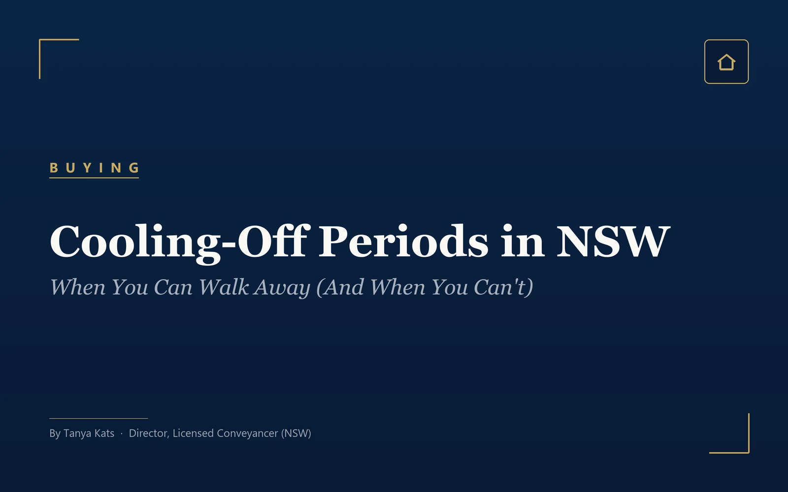Cooling-Off Periods in NSW: When You Can Walk Away (And When You Can't)
