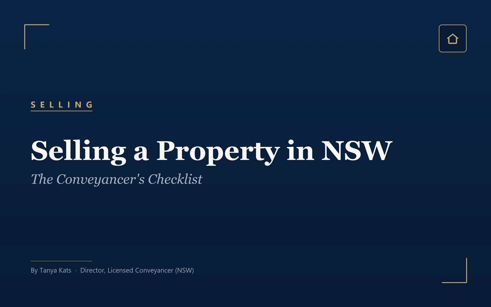 Selling a Property in NSW: The Conveyancer's Checklist