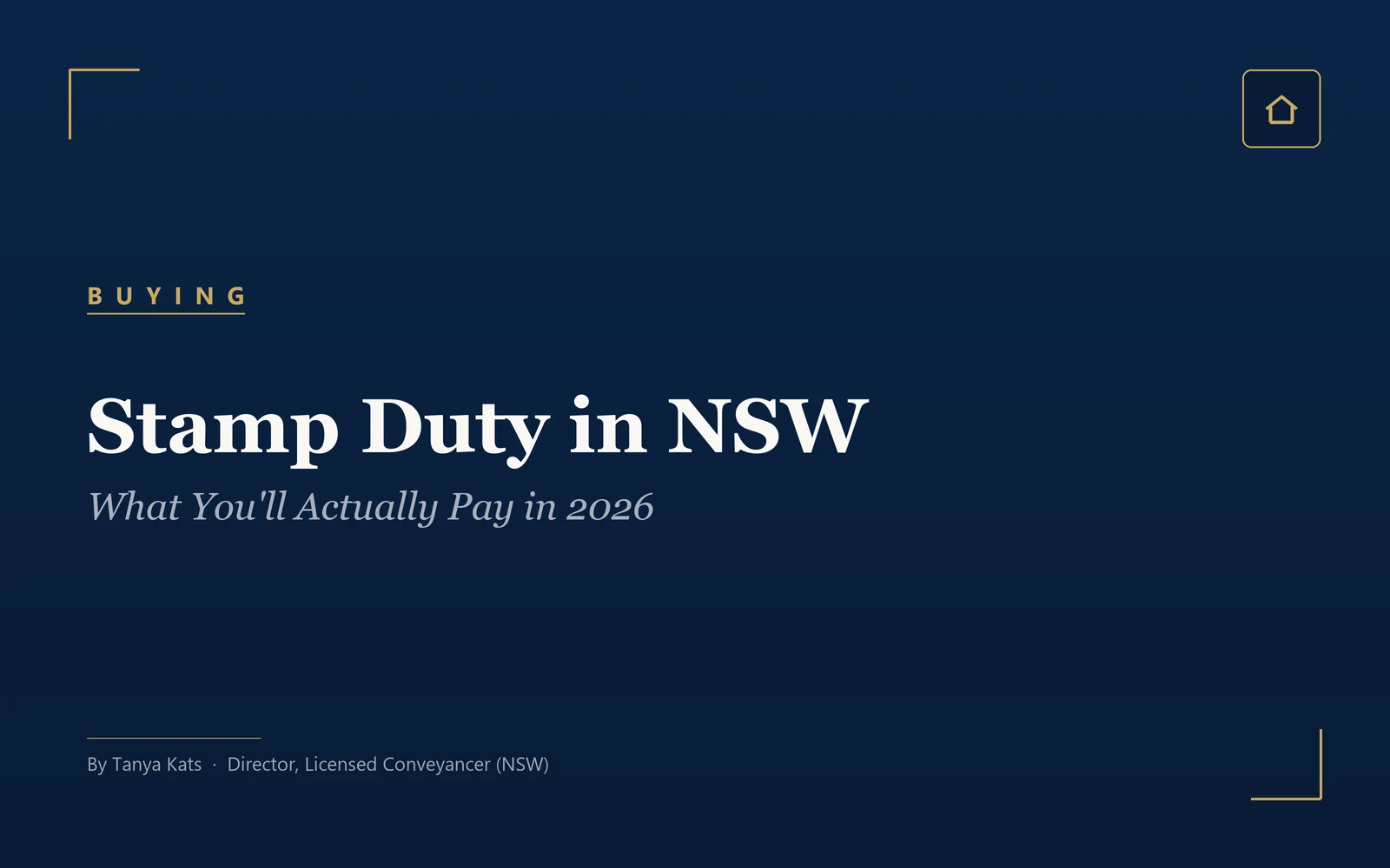 Stamp Duty in NSW: What You'll Actually Pay in 2026